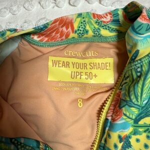 J. Crew Kids Swim Rash Guard One Piece x 2 - Multicolor/Floral